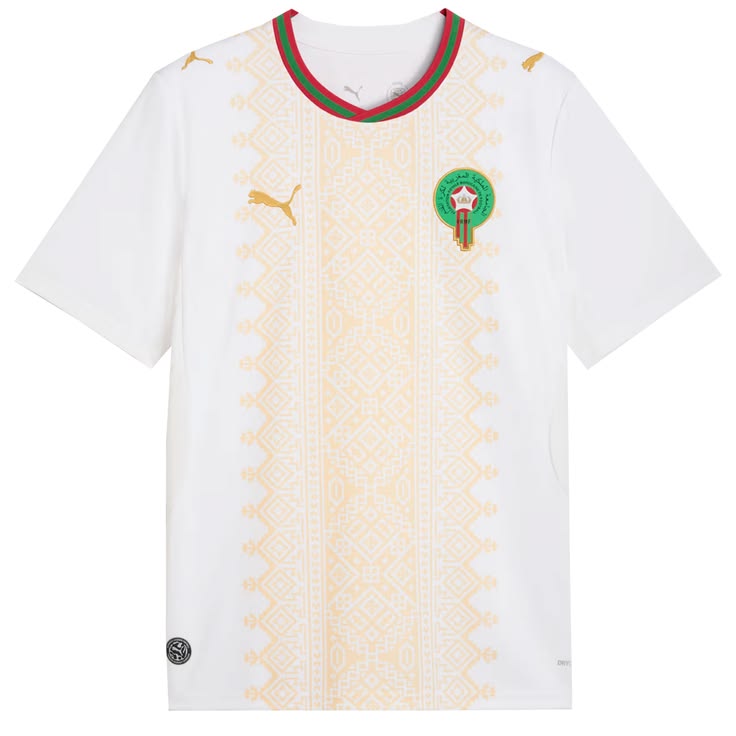 Morocco Home Jersey – White & Gold
