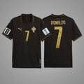 Portugal Jersey – #7 Ronaldo Black & Gold